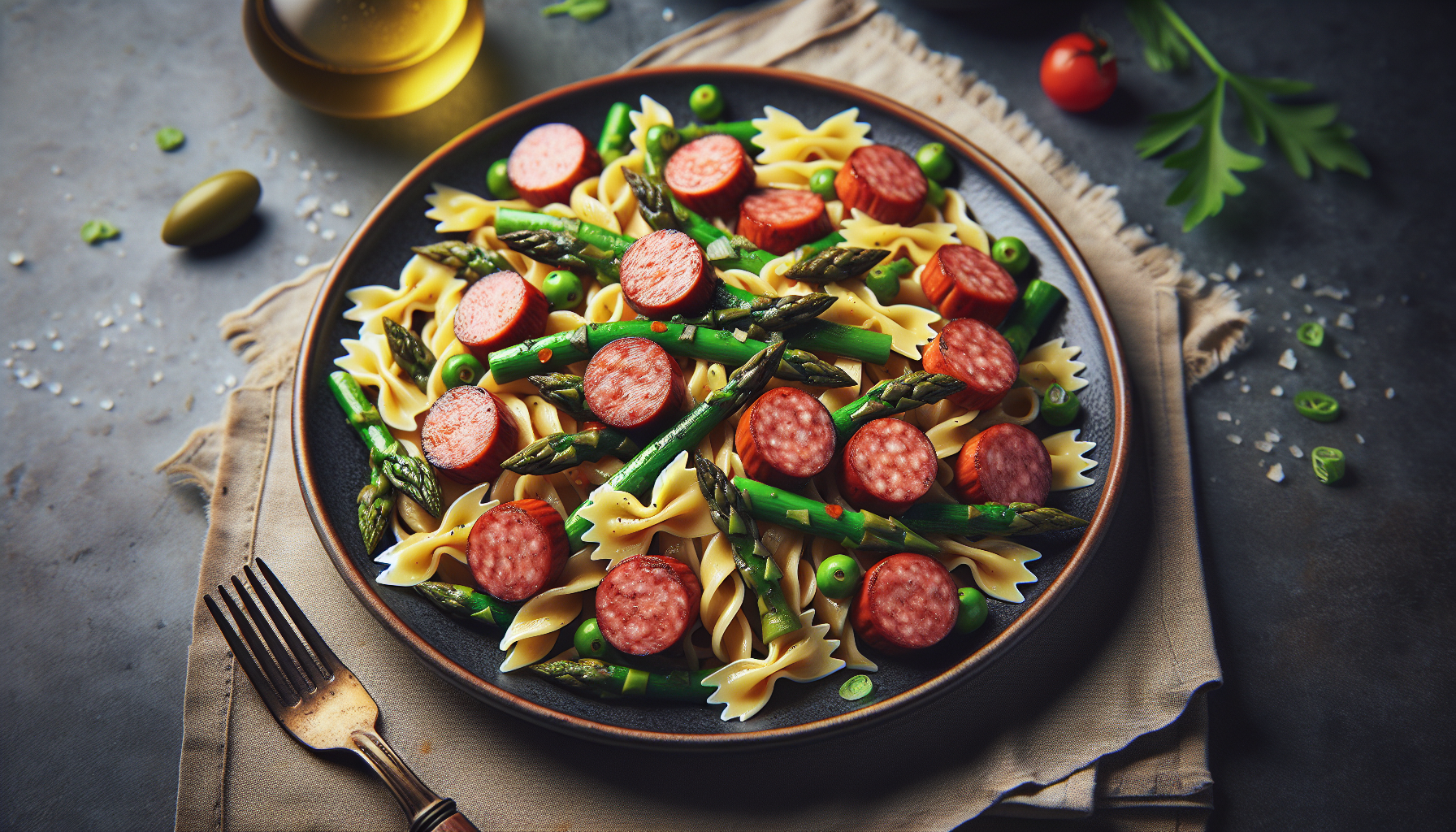 pasta asparagi salsiccia